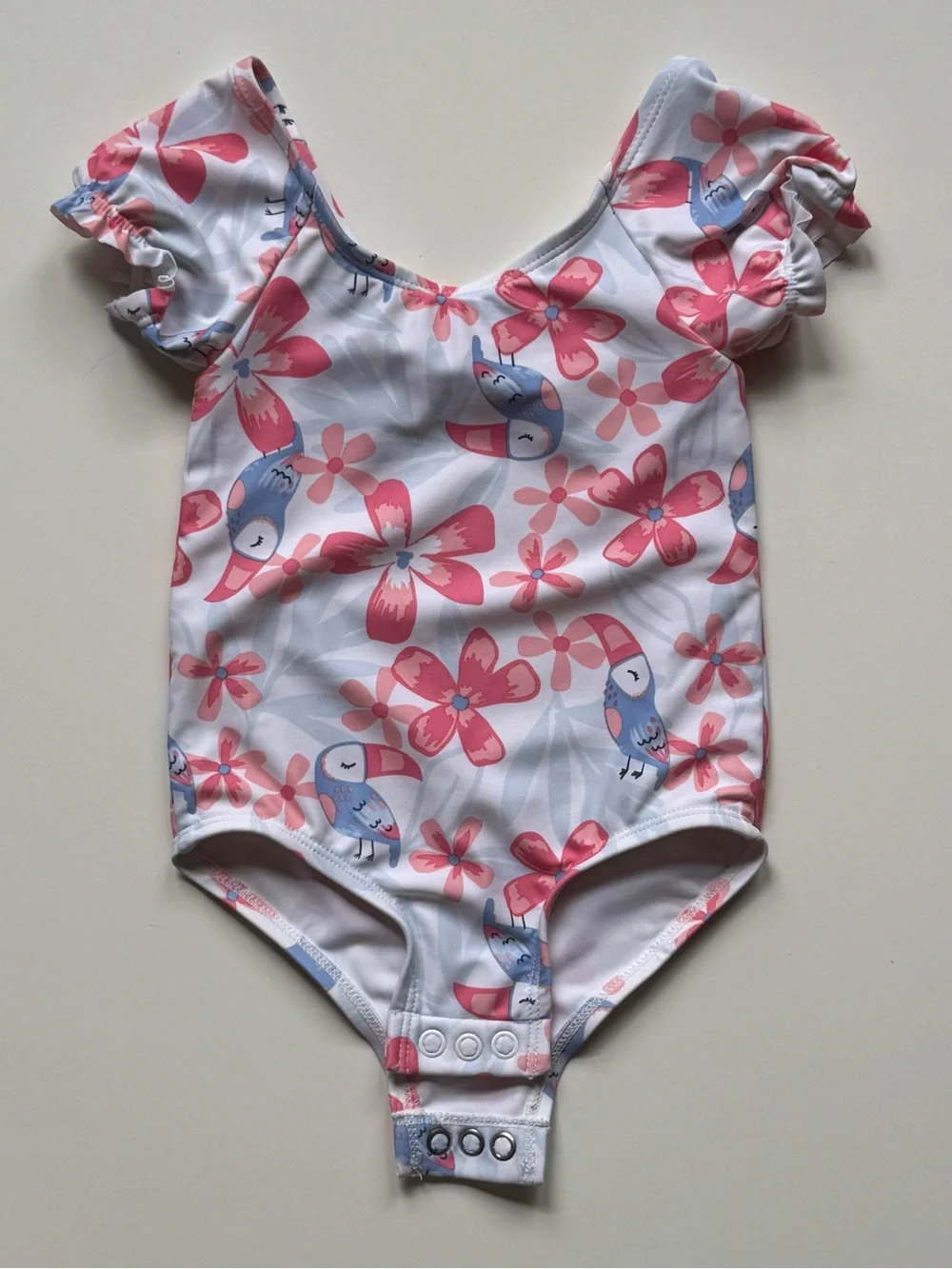 Carter’s Just One You Baby Girls Pink Floral & Toucan One-Piece Swimsuit - 9M